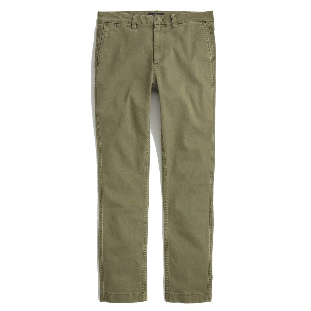 NWT J. Crew Olive High-Rise Slim Boy Chino Pants